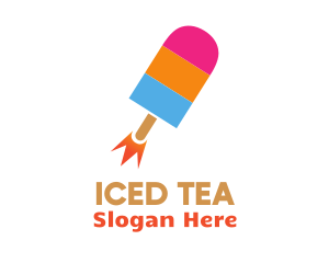 Ice Popsicle Rocket  logo design