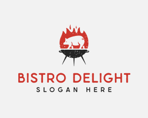 Roasted Pig Grill logo design