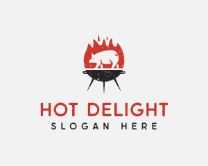 Roasted Pig Grill logo design