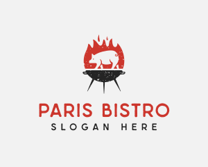 Roasted Pig Grill logo design