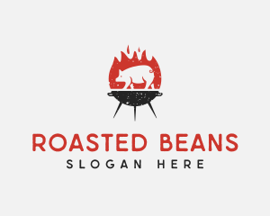 Roasted - Roasted Pig Grill logo design