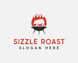 Roast - Roasted Pig Grill logo design