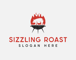 Roast - Roasted Pig Grill logo design