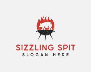 Roast - Roasted Pig Grill logo design