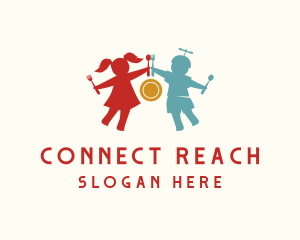 Outreach - Children Feeding Charity logo design
