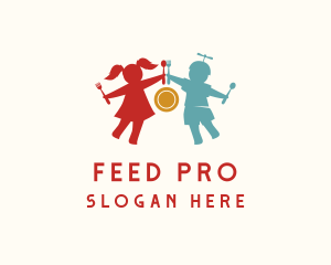 Children Feeding Charity logo design