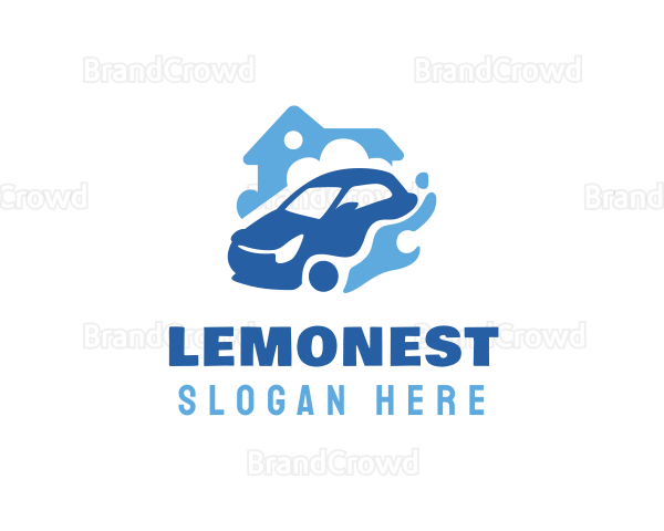 Home Car Wash Cleaning Logo