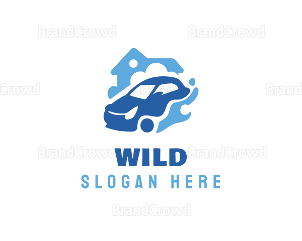 Home Car Wash Cleaning Logo