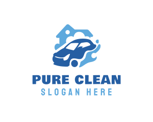 Home Car Wash Cleaning logo design