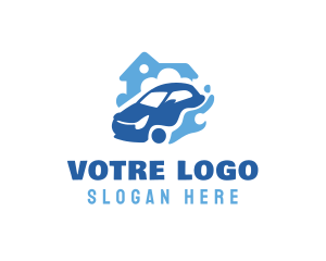 Cleaning - Home Car Wash Cleaning logo design