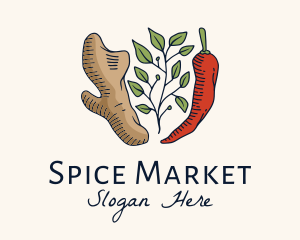 Ginger Leaf Spice logo design