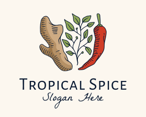 Ginger Leaf Spice logo design