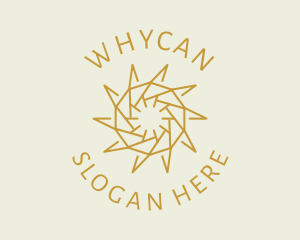 Geometric Sun Emblem Logo