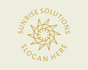 Dawn - Geometric Sun Emblem logo design