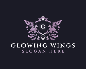 Griffin Crown Wings logo design