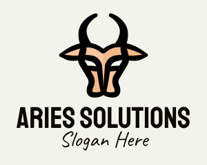 Aries - Wild Buffalo Horns logo design