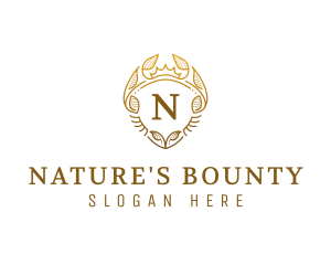 Elegant Royal Nature Shield logo design