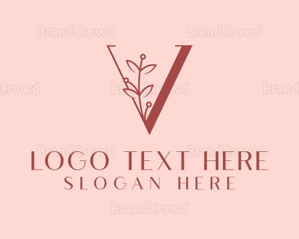Makeup Salon Letter V Logo