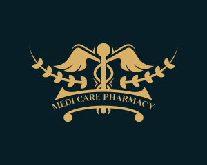 Medical Pharmacy Caduceus logo design