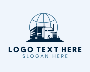 Trail - Global Logistics Truck logo design