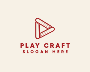 Book Play Button logo design