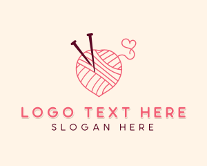 Handcrafter - Yarn Knitting Crafts logo design