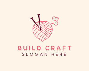 Yarn Knitting Crafts  logo design