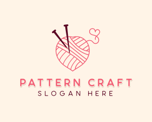 Yarn Knitting Crafts  logo design