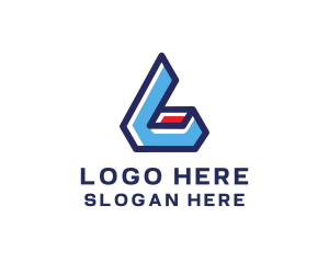 Digital Business Letter L logo design