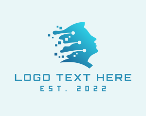 Coding - AI Technology Robot logo design