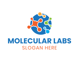 Molecular - Multicolor Science Molecules logo design