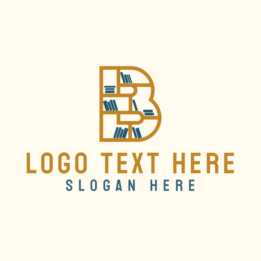 Bookshelf Letter B Logo | BrandCrowd Logo Maker | BrandCrowd