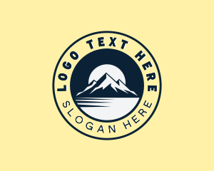 Lake - Mountain Peak Adventure logo design