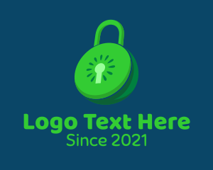 Green - Kiwi Security Lock logo design