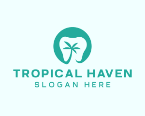 Palm Tree Dental  logo design