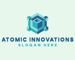 Isometric Cube Tech logo design