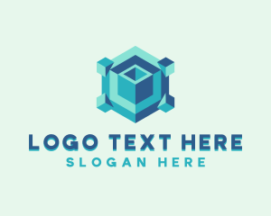 Isometric Cube Tech Logo