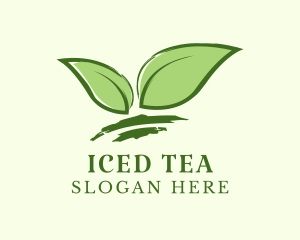 Natural Wellness Tea Leaf logo design