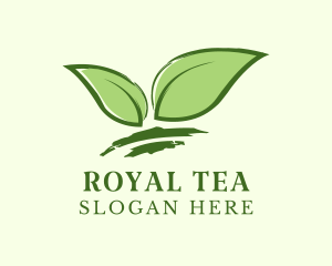 Natural Wellness Tea Leaf logo design