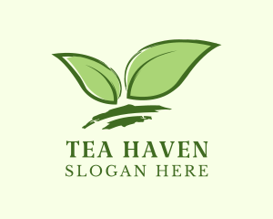 Natural Wellness Tea Leaf logo design