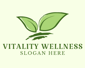 Natural Wellness Tea Leaf logo design