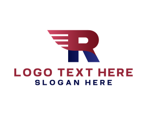 Courier - Wing Express Logistics logo design