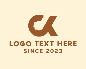 Paw - Vet Letter CK Monogram logo design