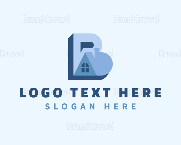 Blue Housing Letter B Logo