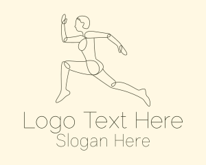 Human Runner Monoline Logo