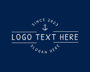 Handwriting - Anchor Nautical Seaman logo design