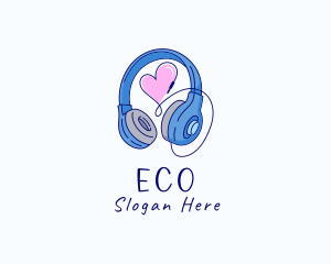 Music Heart Headphone Logo