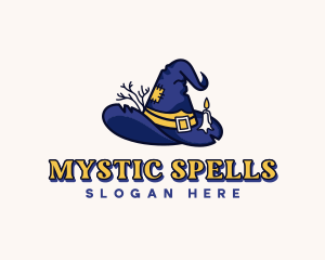 Witch - Wizard Hat Costume logo design