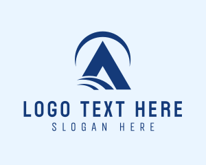 Land Development - Abstract Architecture Letter A logo design