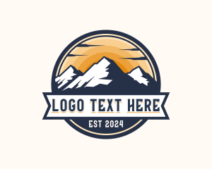 Hiker - Outdoor Mountain Adventure logo design